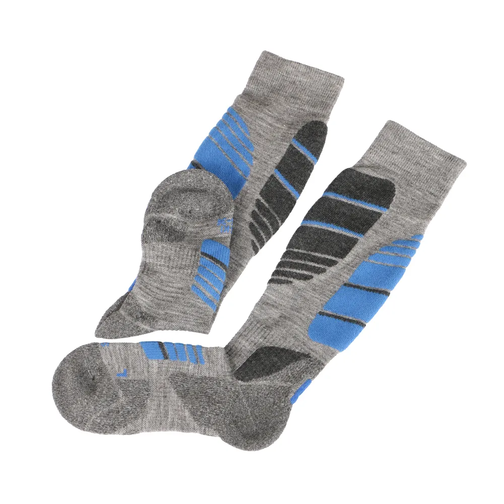 11 جوراب کوهنوردی و اسکی ساق بلند رنگ طوسی آبی مشکی برند کریویت آلمان - Image 1