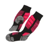 جوراب کوهنوردی و اسکی ساق بلند رنگ مشکی صورتی کریویت آلمان