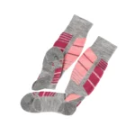 جوراب کوهنوردی و اسکی ساق بلند رنگ طوسی صورتی برند کریویت آلمان