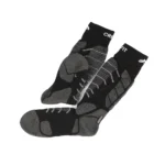 جوراب کوهنوردی و اسکی ساق بلند رنگ طوسی مشکی برند کریویت آلمان