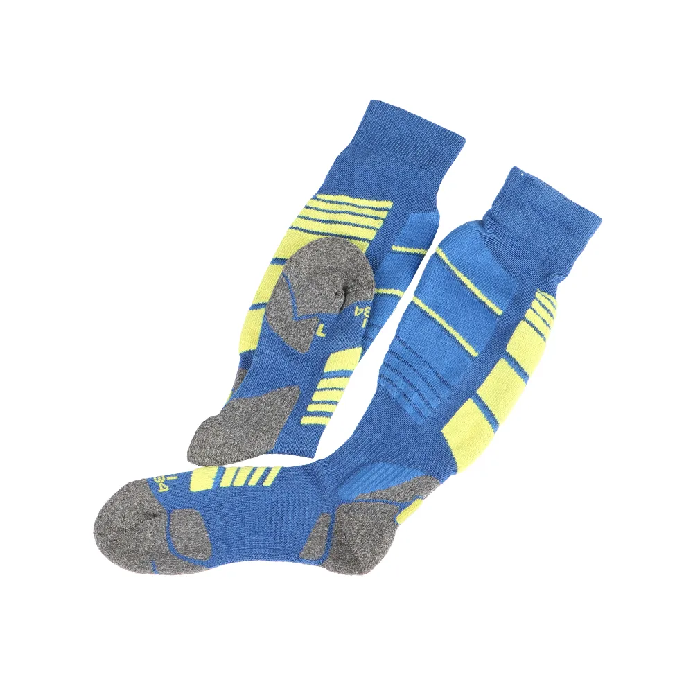 6 جوراب کوهنوردی و اسکی ساق بلند رنگ طوسی آبی زرد کریویت آلمان - Image 1