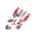 جوراب کوهنوردی و اسکی ساق بلند رنگ سفید قرمز برند کریویت آلمان