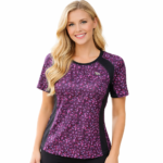 تیشرت ورزشی زنانه رنگ بنفش برند کریویت آلمانی اسپرت - Image 2