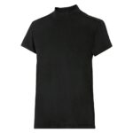 تیشرت ورزشی زنانه رنگ مشکی برند کریویت آلمانی یقه سه سانتی