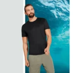 تیشرت ورزشی مردانه رنگ مشکی برند کریویت آلمانی ساده کد 317 - Image 2