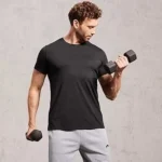 تیشرت ورزشی مردانه رنگ مشکی برند کریویت آلمانی ساده کد 317 - Image 6