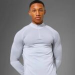 تنپوش بیس مردانه (نیم زیپ) کوهنوردی و اسکی رنگ طوسی برند کرین آلمان - Image 2