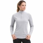 تنپوش بیس زنانه (نیم زیپ) کوهنوردی و اسکی رنگ طوسی برند کرین آلمان - Image 2