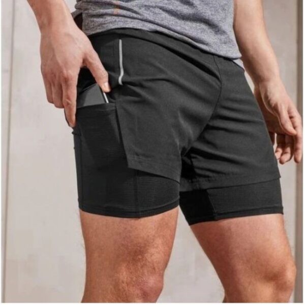 شلوارک کشاله دار مشکی - تنخور