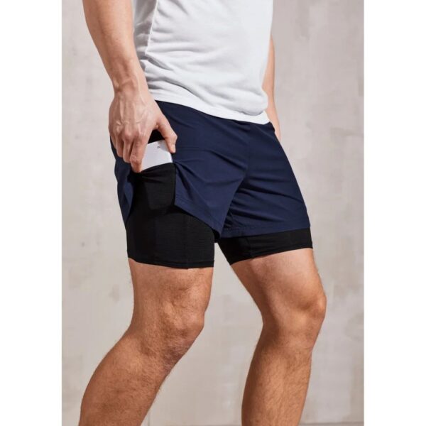 شلوارک کشاله دار سرمه ای مردانه - مانکن 1