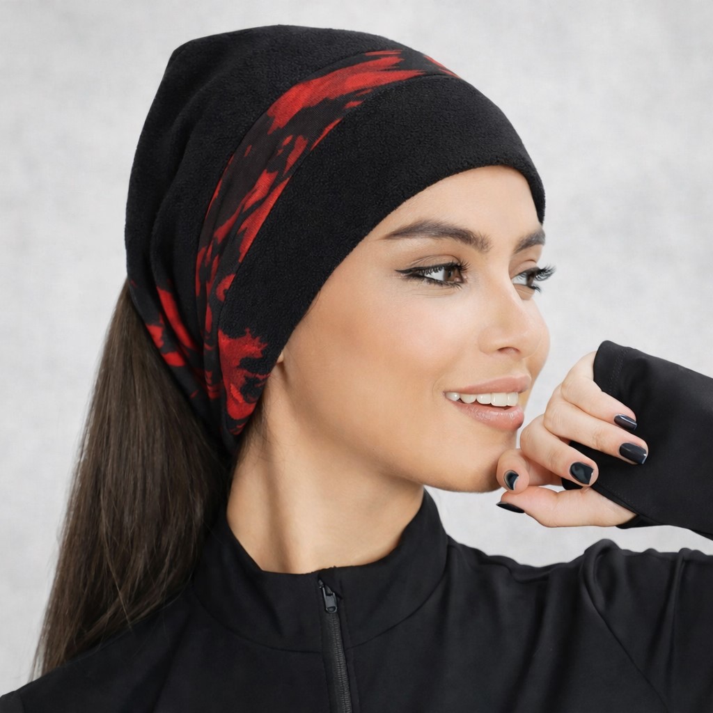 اسکارف مشکی قرمز کوهنوردی - تنخور