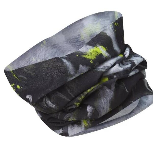 اسکارف کوهنوردی مشکی طوسی - نمای جلو