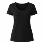 تیشرت ورزشی زنانه رنگ مشکی برند کریویت آلمانی یقه اسکوپ باز