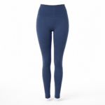 لگ یوگا Crivit سرمه‌ای فاق‌بلند زنانه، جذب و نرم، پارچه کشی با پنل بافت‌دار، مناسب تمرین و استفاده روزمره