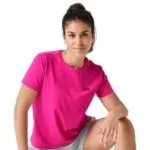 تیشرت زنانه نخ پنبه صورتی کد408 کریویت شاخص