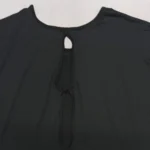 تاپ پرمیوم زنانه کد294 کریویت آستین حلقه ای مشکی - Image 4